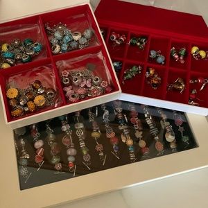 Red Hat society charm bracelet bundle